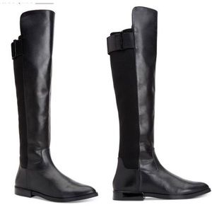 Calvin Klein | Priya Leather Over-The-Knee Boots